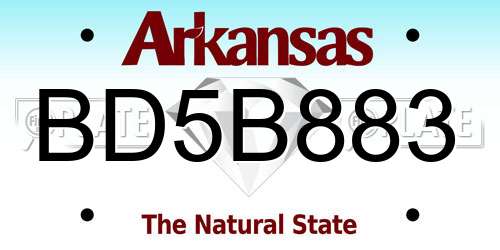 BD5B883 Arkansas License Plate