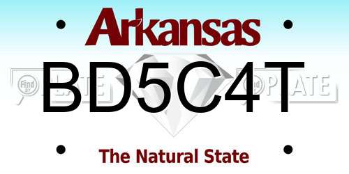 BD5C4T Arkansas License Plate