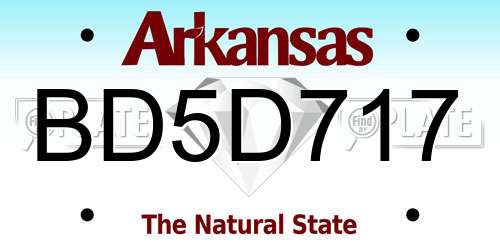 BD5D717 Arkansas License Plate