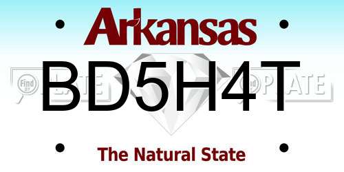 BD5H4T Arkansas License Plate