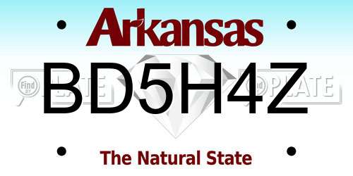 BD5H4Z Arkansas License Plate