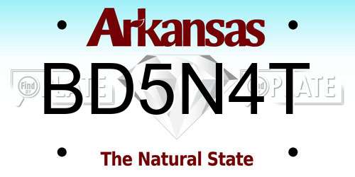 BD5N4T Arkansas License Plate