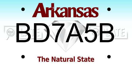 BD7A5B Arkansas License Plate