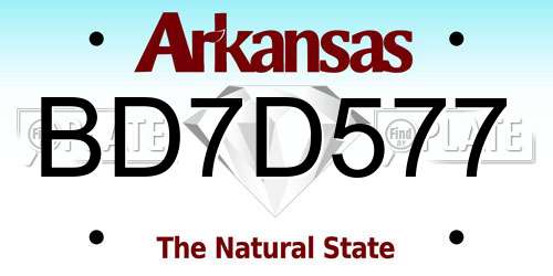 BD7D577 Arkansas License Plate