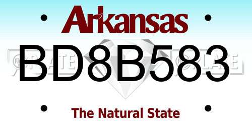 BD8B583 Arkansas License Plate