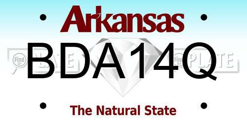 BDA14Q Arkansas License Plate