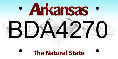 BDA4270 Arkansas License Plate