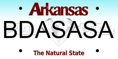 BDASASA Arkansas License Plate