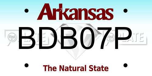 BDB07P Arkansas License Plate