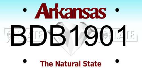 BDB1901 Arkansas License Plate