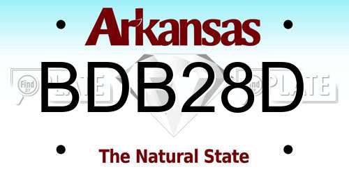 BDB28D Arkansas License Plate