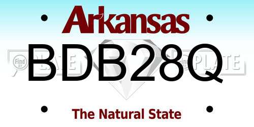 BDB28Q Arkansas License Plate