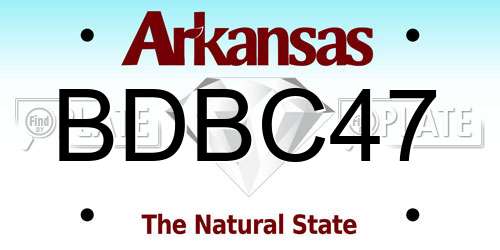 BDBC47 Arkansas License Plate