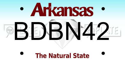 BDBN42 Arkansas License Plate