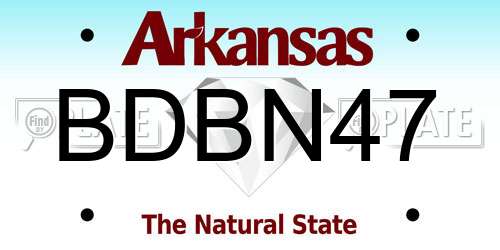 BDBN47 Arkansas License Plate