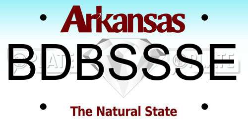 BDBSSSE Arkansas License Plate