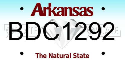 BDC1292 Arkansas License Plate