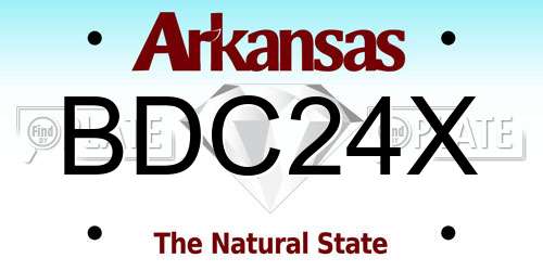 BDC24X Arkansas License Plate