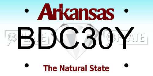 BDC30Y Arkansas License Plate