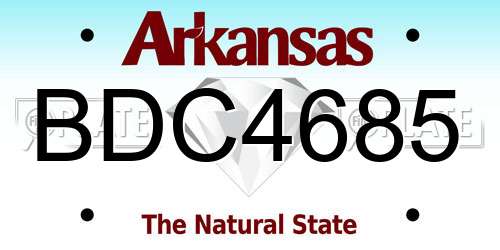 BDC4685 Arkansas License Plate