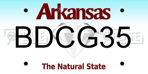 BDCG35 Arkansas License Plate