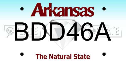 BDD46A Arkansas License Plate