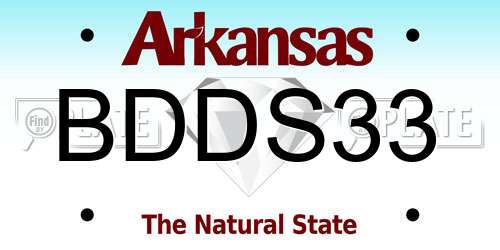 BDDS33 Arkansas License Plate