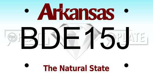 BDE15J Arkansas License Plate