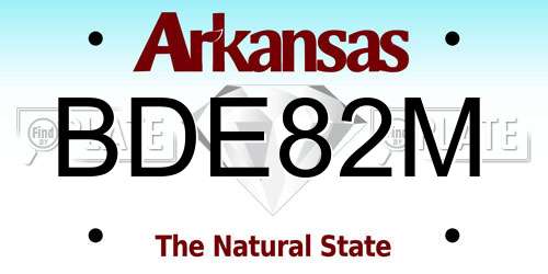 BDE82M Arkansas License Plate