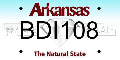 BDI108 Arkansas License Plate