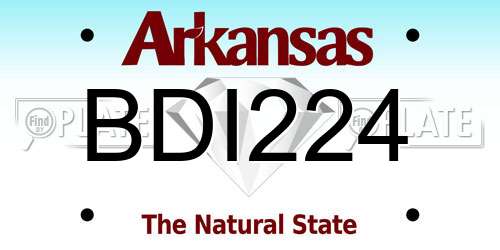 BDI224 Arkansas License Plate