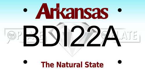 BDI22A Arkansas License Plate