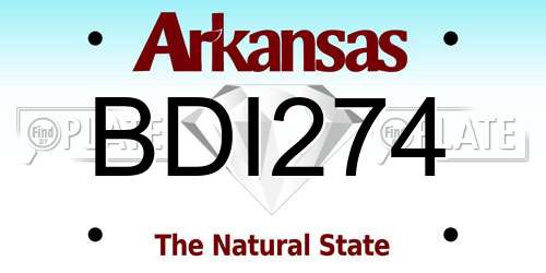 BDI274 Arkansas License Plate