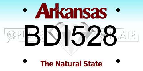 BDI528 Arkansas License Plate