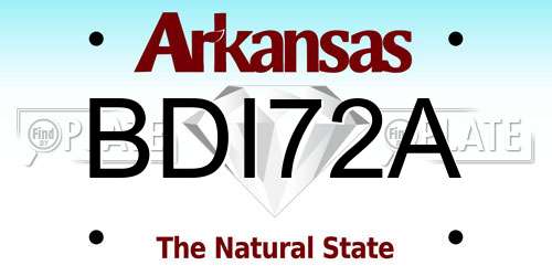 BDI72A Arkansas License Plate