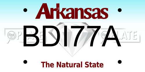 BDI77A Arkansas License Plate