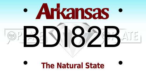 BDI82B Arkansas License Plate