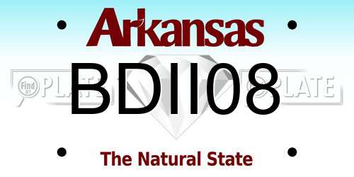 BDII08 Arkansas License Plate