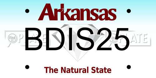 BDIS25 Arkansas License Plate