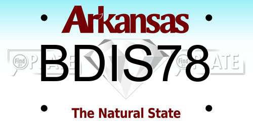BDIS78 Arkansas License Plate