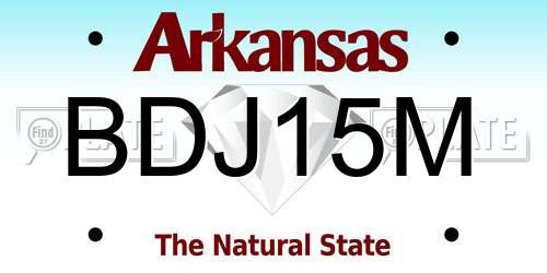 BDJ15M Arkansas License Plate