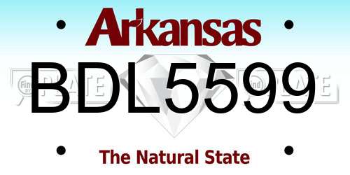 BDL5599 Arkansas License Plate