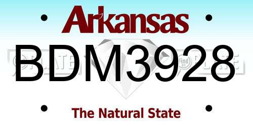 BDM3928 Arkansas License Plate