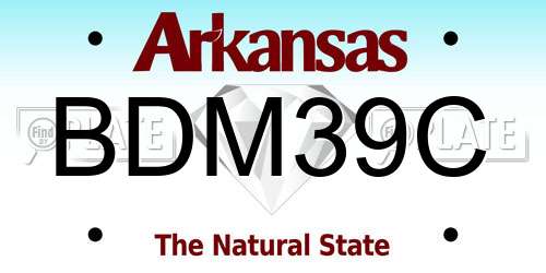 BDM39C Arkansas License Plate