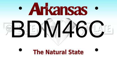 BDM46C Arkansas License Plate