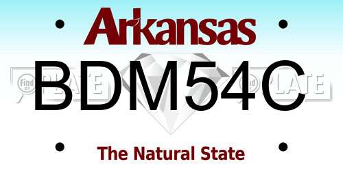 BDM54C Arkansas License Plate