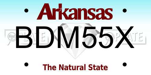 BDM55X Arkansas License Plate