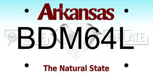 BDM64L Arkansas License Plate