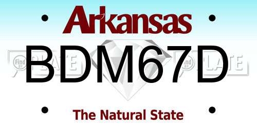 BDM67D Arkansas License Plate