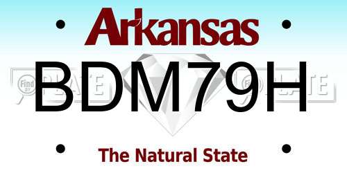 BDM79H Arkansas License Plate